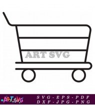 Shopping Cart Icon Black and White SVG