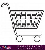 Grey Shopping Cart Icon Design SVG