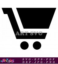 Simple Outline of a Shopping Cart Symbol SVG