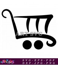 Shopping Cart Illustration In Simple Style SVG