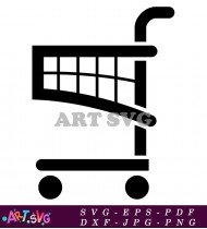 Hand Drawn Shopping Cart Vector Illustration SVG