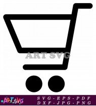 Shopping Cart Icon With Simple Style Illustration SVG 5