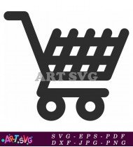 Shopping Cart Icon with Stripe Texture Design SVG