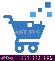 Flat Design Shopping Cart Icon Vector SVG