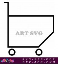 Black Shopping Cart Icon Design Vector SVG