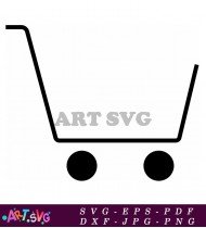 Simple Shopping Cart Icon With Handle SVG