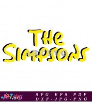 The Simpsons Yellow Cartoon Show Title SVG