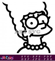 Lisa Simpson Coloring Page Free Printable SVG