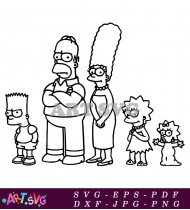 Simpsons Family Cartoon Character SVG