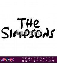 The Simpsons Logo Black Bold Text SVG