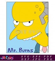 The Simpsons Cartoon Character Mr Burns SVG 2