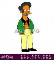 Bart Simpson Character Green Jacket Cartoon Image SVG