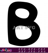 Black Letter B Large Alphabet Font SVG 1