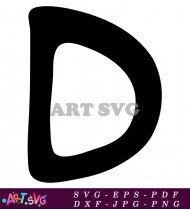 Black Letter D Large Alphabet Font SVG 1