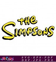 The Simpsons Yellow And Black Logo Design SVG