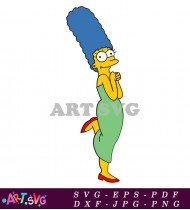 Marge Simpson Classic Cartoon Character T-Shirt SVG