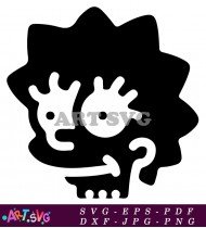 Bart Simpson Silhouette Funny Cartoon Character Art SVG 3