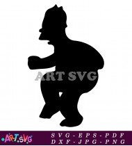 Bart Simpson Silhouette Funny Cartoon Character Art SVG 9