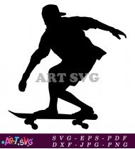 Skateboarder Silhouette Vector Illustration Silhouette SVG