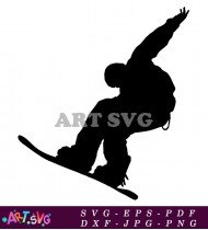 Silhouette Of A Skateboarder Doing A Kickflip SVG 2