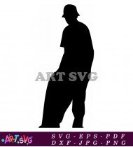 Silhouette Of A Skateboarder Doing A Frontside Flip SVG