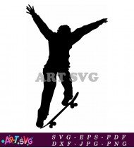 Skateboarding Silhouette Vector Free Download Image SVG