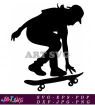 Skateboard Silhouette Clip Art Download For Free SVG