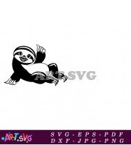 Sloth Hanging From a Tree Branch SVG