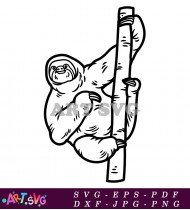 Cute Sloth Animal Illustration Cartoon Design Vector SVG