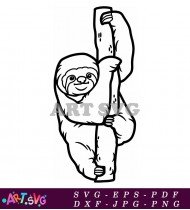 Funny Sloth Vector Design Clip Art Free SVG