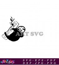 Simple Cartoon Sloth Clip Art Free Download SVG