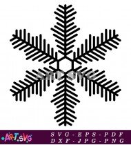 Abstract Snow Flake Illustration With Geometric Style SVG