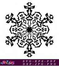 Free Printable Snowflakes Template Design Vector SVG