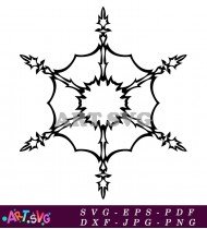 Abstract Minimal Snow Flake Design Illustration SVG