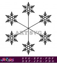 Snowflake Ornament Design In White Background SVG