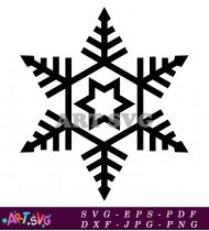 Unique Snow Flake Symbol Illustration Design SVG