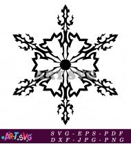 Decorative Snow Flake Illustration For Winter SVG