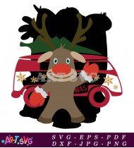 Reindeer Christmas Decoration Vector Illustration SVG