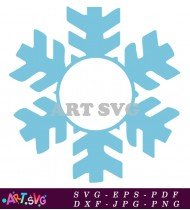 Christmas Snowflake Monogram SVG Cut File Design