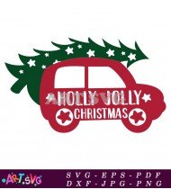 Holly Jolly Christmas Ornament Decor Holiday SVG