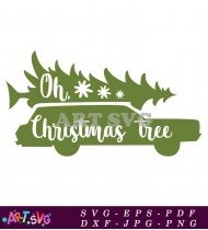 Oh Christmas Tree Green Truck Design SVG