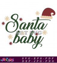 Santa Baby Christmas Holiday Clipart SVG