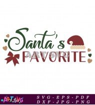 Santa's Favorite Christmas Ornament Design SVG