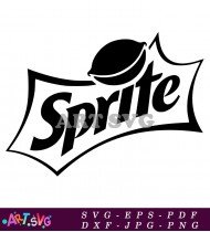 Sprite Logo In Black Text With Green Design SVG