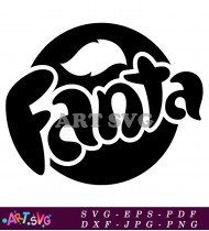 Black And White Logo For Fanta Soda SVG