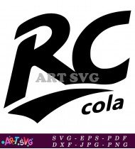 Black RC Cola Logo With White Text SVG