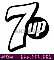 7 Up Logo In Bold Black Font Design SVG