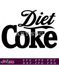 Black And White Diet Coke Logo Design SVG