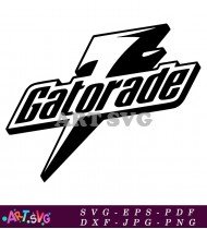 Black Gatorade Logo With Lightning Bolt Design SVG