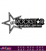 Rockstar Energy Drink Logo Black and White SVG